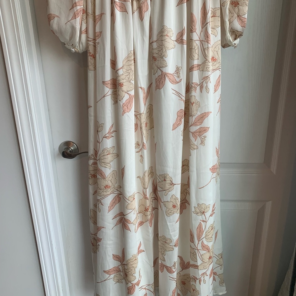 Baltic Born Cream Maxi Dress with Blush Floral Print - Picture 8 of 11